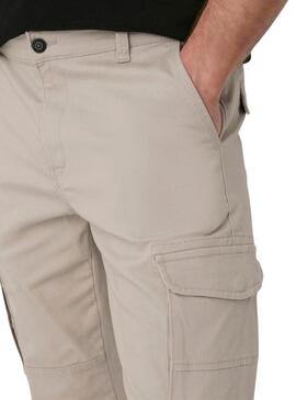 Pantaloni Only and Sons Carter beige per uomo.