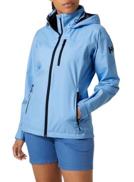 Giacca Helly Hansen Crew Hooded Blu per Donna