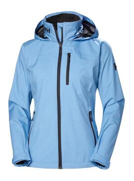 Giacca Helly Hansen Crew Hooded Blu per Donna