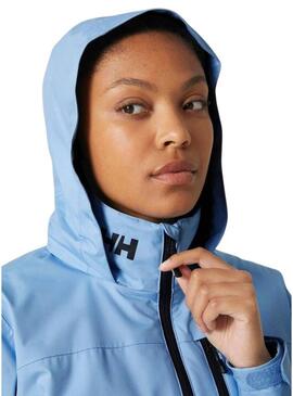 Giacca Helly Hansen Crew Hooded Blu per Donna