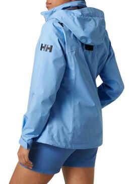 Giacca Helly Hansen Crew Hooded Blu per Donna