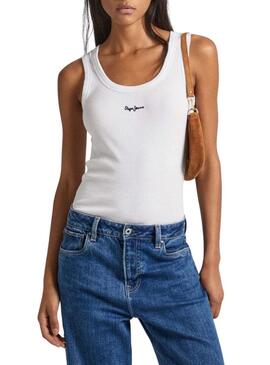 Maglietta Pepe Jeans Lane Bianca per Donna