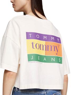 Maglietta Tommy Jeans Oversize Summer Bianca da Donna