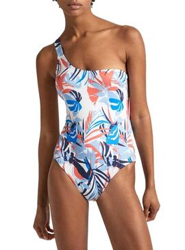 Costume da bagno Pepe Jeans Leaf asimmetrico per donna