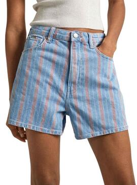 Shorts Pepe Jeans a righe per donna