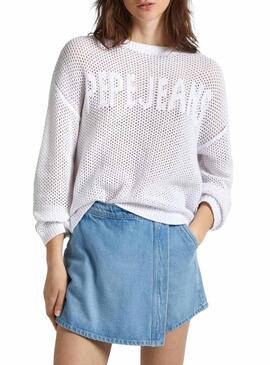 Maglione Pepe Jeans Gisele Bianco per donna