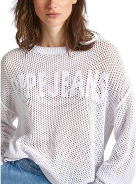 Maglione Pepe Jeans Gisele Bianco per donna