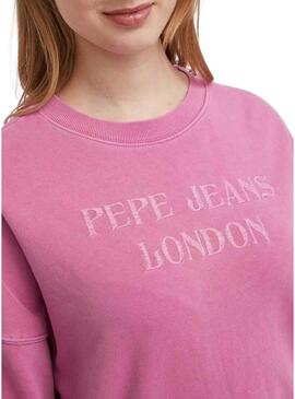 Felpa Pepe Jeans Kelly Rosa per donna