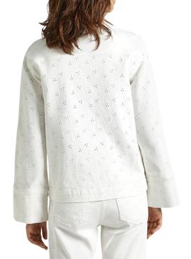 Cappotto Pepe Jeans Anny Bianco per donna