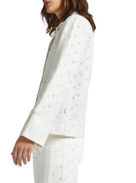 Cappotto Pepe Jeans Anny Bianco per donna