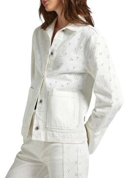 Cappotto Pepe Jeans Anny Bianco per donna