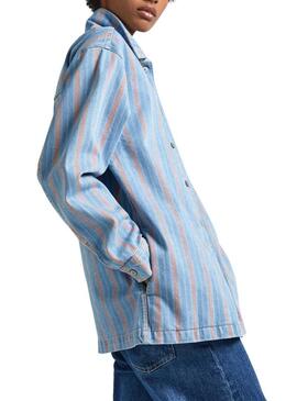 Camicia sovrapposta Pepe Jeans River Blu per donna