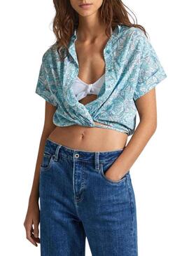 Camicia Pepe Jeans Mer Blu Per Donna