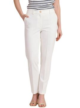 Pantaloni Naf Naf Chino Bianchi per Donna