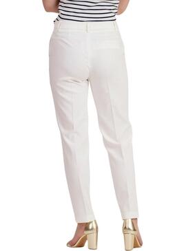 Pantaloni Naf Naf Chino Bianchi per Donna