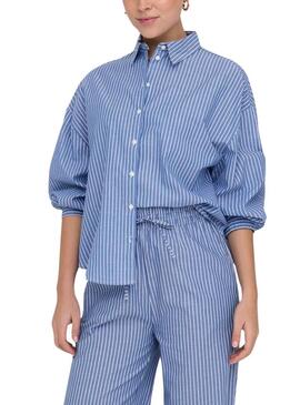 Camicia Only Larja Blu per Donna