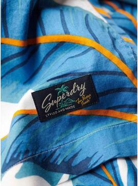 Camicia Superdry Hawaian Blu per Uomo