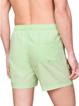 Costume da bagno Tommy Jeans Heritage Crinkle Nylon Verde Per Uomo