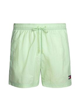 Costume da bagno Tommy Jeans Heritage Crinkle Nylon Verde Per Uomo