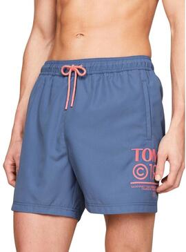 Costume da bagno Tommy Jeans Slim Drawstring Blu Per Uomo