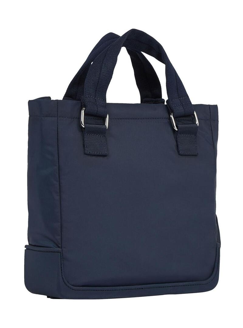 Borsa Tommy Jeans Uncovered Mini Tote Navy per donna.