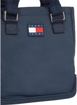 Borsa Tommy Jeans Uncovered Mini Tote Navy per donna.