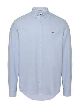 Camicia Tommy Jeans Reg Oxford Blu per Uomo