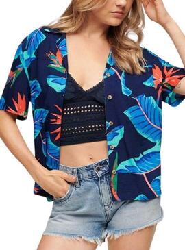 Camicia Superdry Beach Blu per Donna