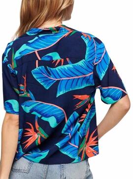 Camicia Superdry Beach Blu per Donna