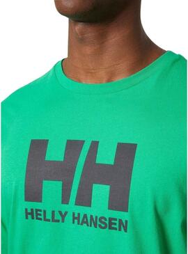 Maglietta Helly Hansen Logo Verde per Uomo