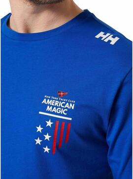 Maglietta Helly Hansen American Magic blu per uomo