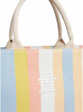 Borsetta Tommy Hilfiger Beach Tote a righe multicolore per donna