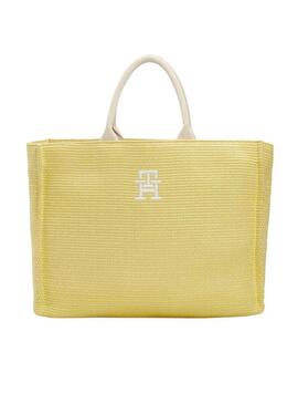 Borsa da spiaggia Tommy Hilfiger Beach Tote gialla per donna