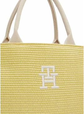 Borsa da spiaggia Tommy Hilfiger Beach Tote gialla per donna