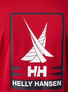 Maglietta Helly Hansen Shoreline Rossa per Uomo