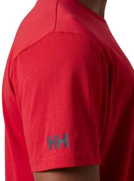 Maglietta Helly Hansen Shoreline Rossa per Uomo