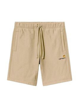 Berretto Carhartt American Script Beige Felpa per Uomo