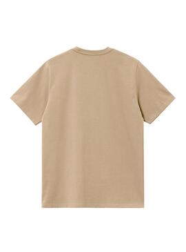 Maglietta Carhartt Chase Beige per Uomo