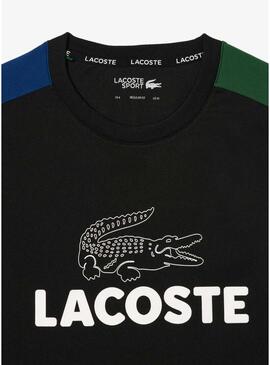 Maglietta Lacoste Tennis Colorblock Blu Navy per Uomo