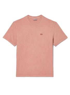 Maglietta Lacoste Dyed Rosa per Donna e Uomo