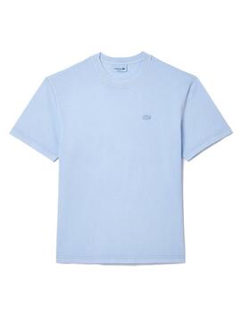 Maglietta Lacoste Dyed Blu per Donna e Uomo