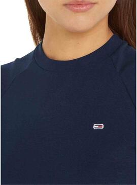 Top Tommy Jeans Slim Crop Babylock Marina per Donna