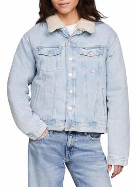 Giacca Tommy Jeans Mom Classics in denim per donna