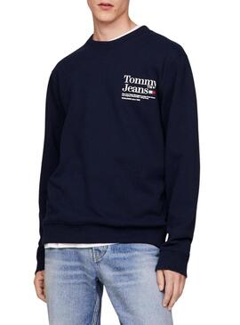 Felpa Tommy Jeans Regular Modern Marina per Uomo