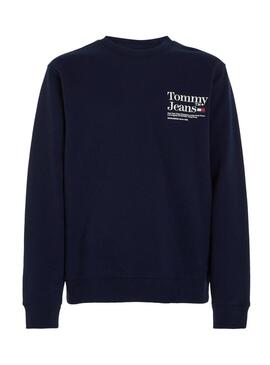 Felpa Tommy Jeans Regular Modern Marina per Uomo