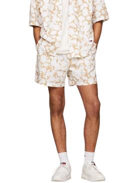 Bermuda Tommy Jeans Aop Flower Beach Beige Per Uomo