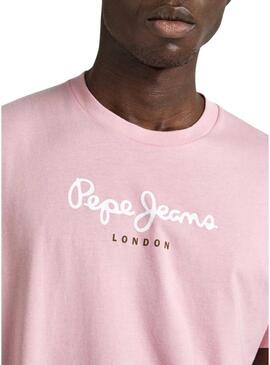 Maglietta Pepe Jeans Eggo Rosa per uomo