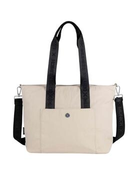 Borsa Munich Bloom Shopper Beige per donna