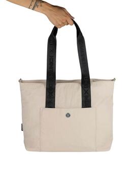 Borsa Munich Bloom Shopper Beige per donna