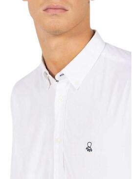 Camicia El Pulpo in popeline con logo bianco per uomo.